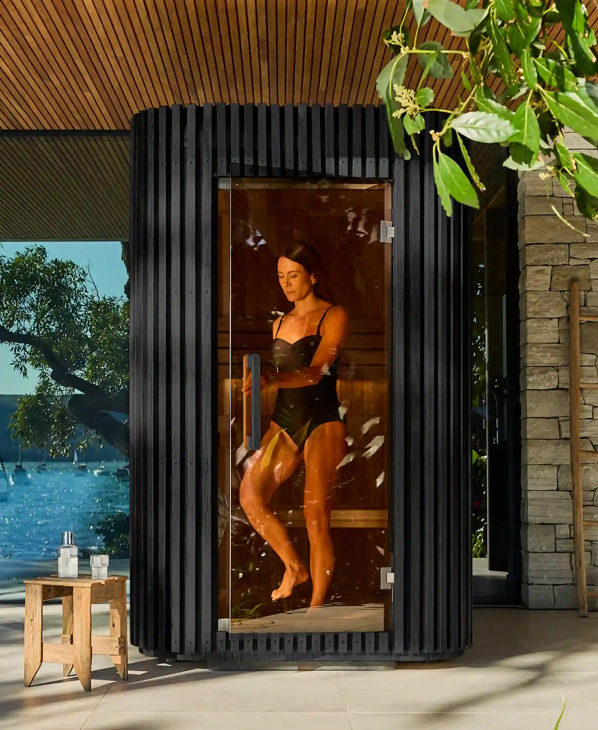 Elata sauna in Ash Edition cladding