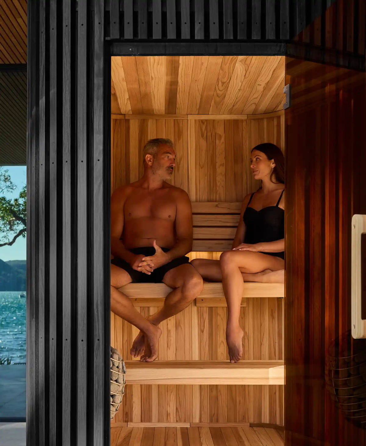 Elata sauna in Ash Edition cladding