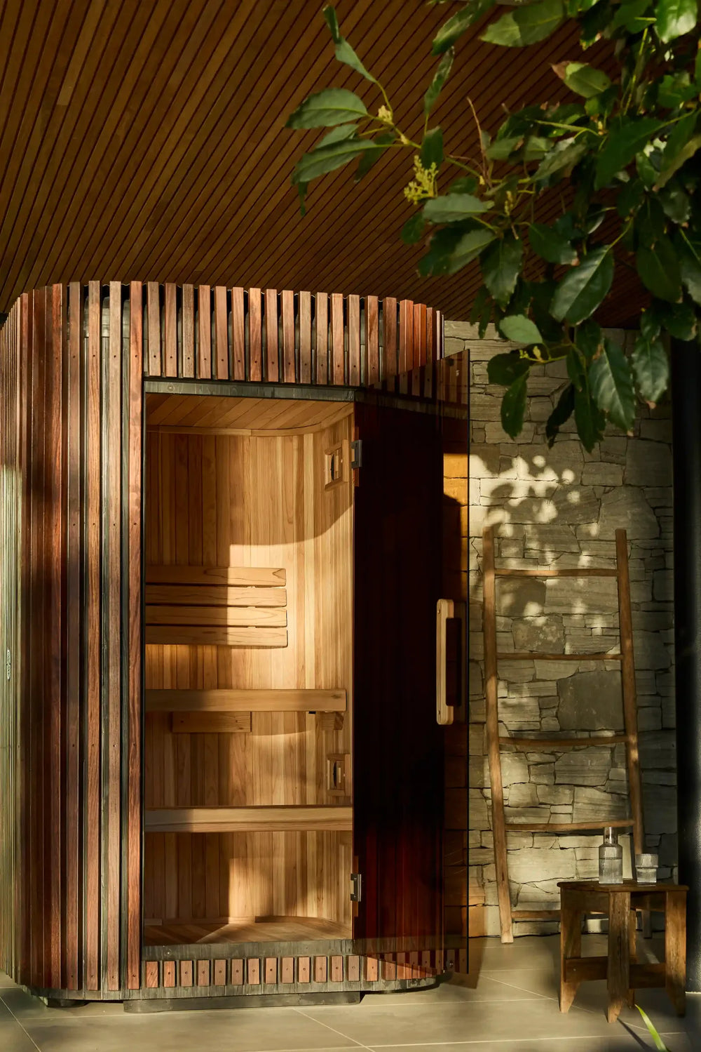 Elata with its door open and sunlight falling across the interior